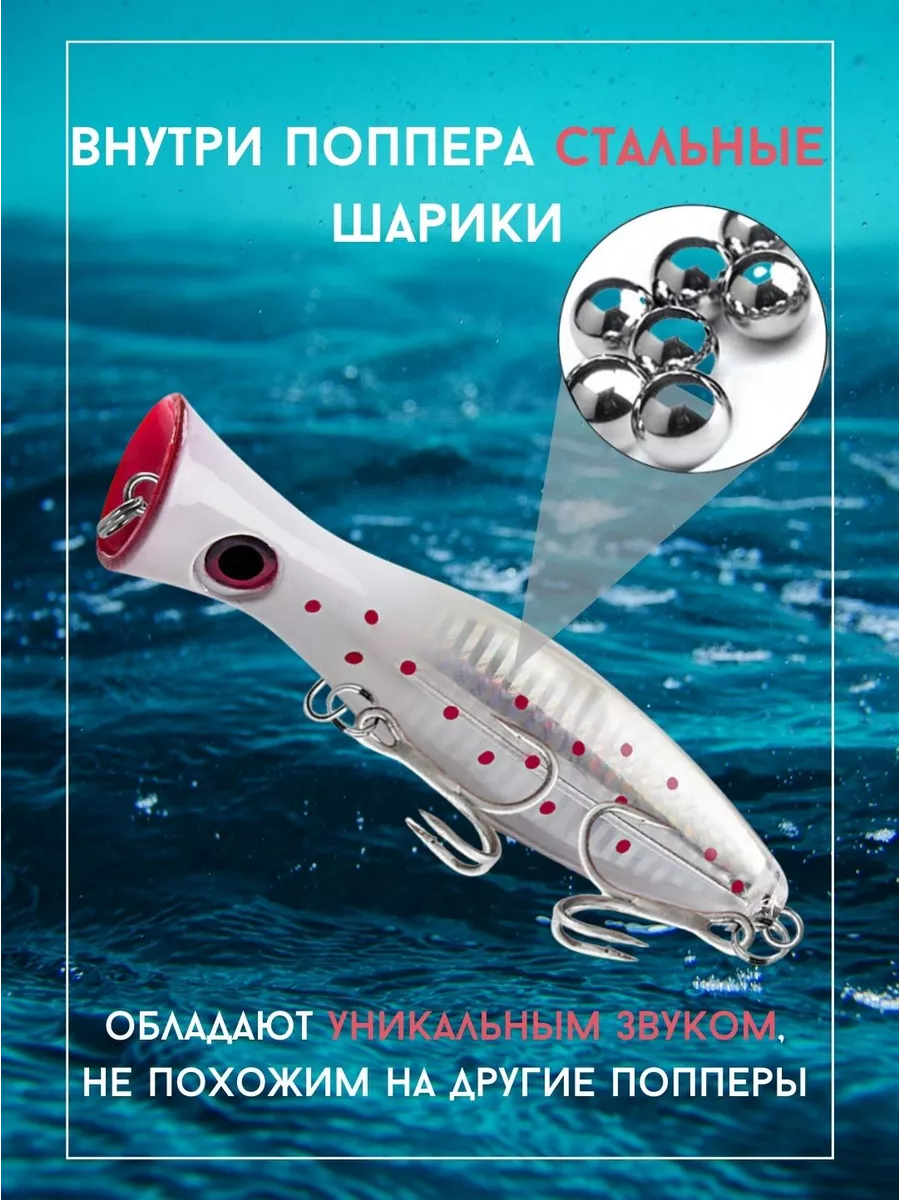 Поппер для рыбалки плавающий 40 гр 12.5 см — изображение 2